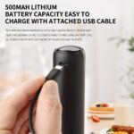 USB Rechargeable Handheld Milk Frother Stainless Steel Mini Electric Mixer For Coffee Tea Baking - Image 4