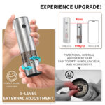 KYMQ-82A-BS MINI ELECTRIC SALT AND PEPPER GRINDER SET - Image 4