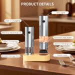 KYMQ-82A-BS MINI ELECTRIC SALT AND PEPPER GRINDER SET - Image 7